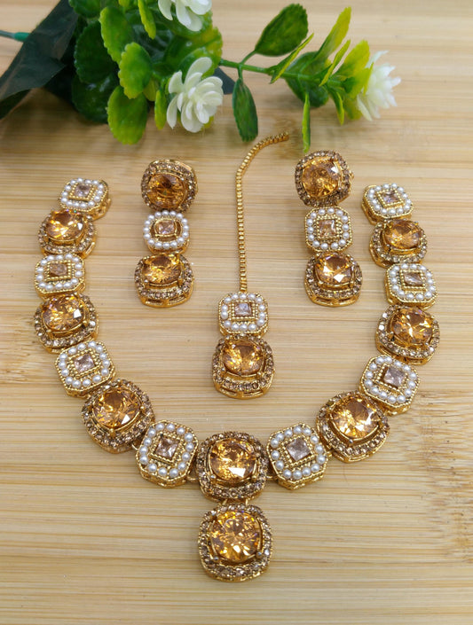 American diamond style necklace set