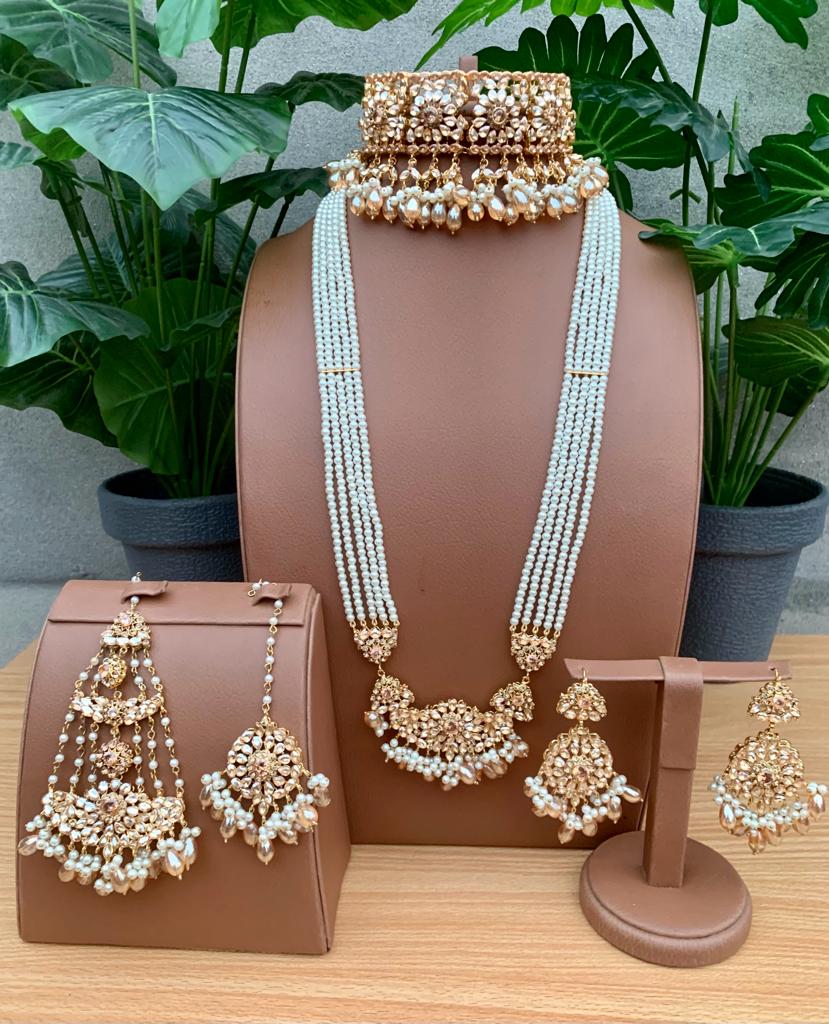 Bridal set Mala with choker, jhoomar and tikka