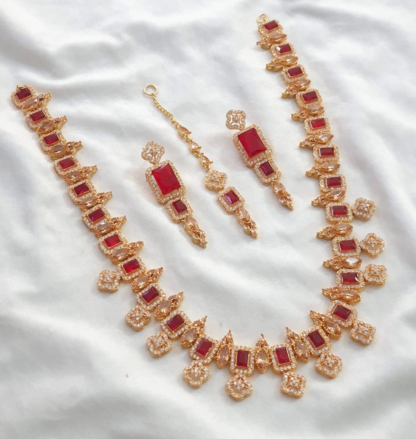 *Zircon Mala Set with Bindiya*