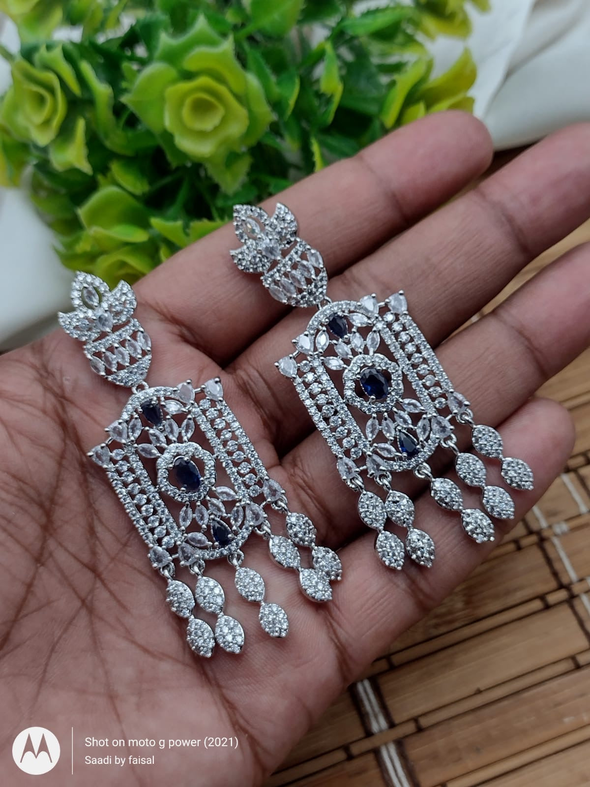 Zircon earrings