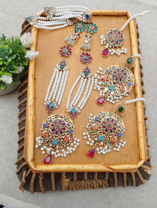 *Classic Nauratan Mala Set with Bindiya*