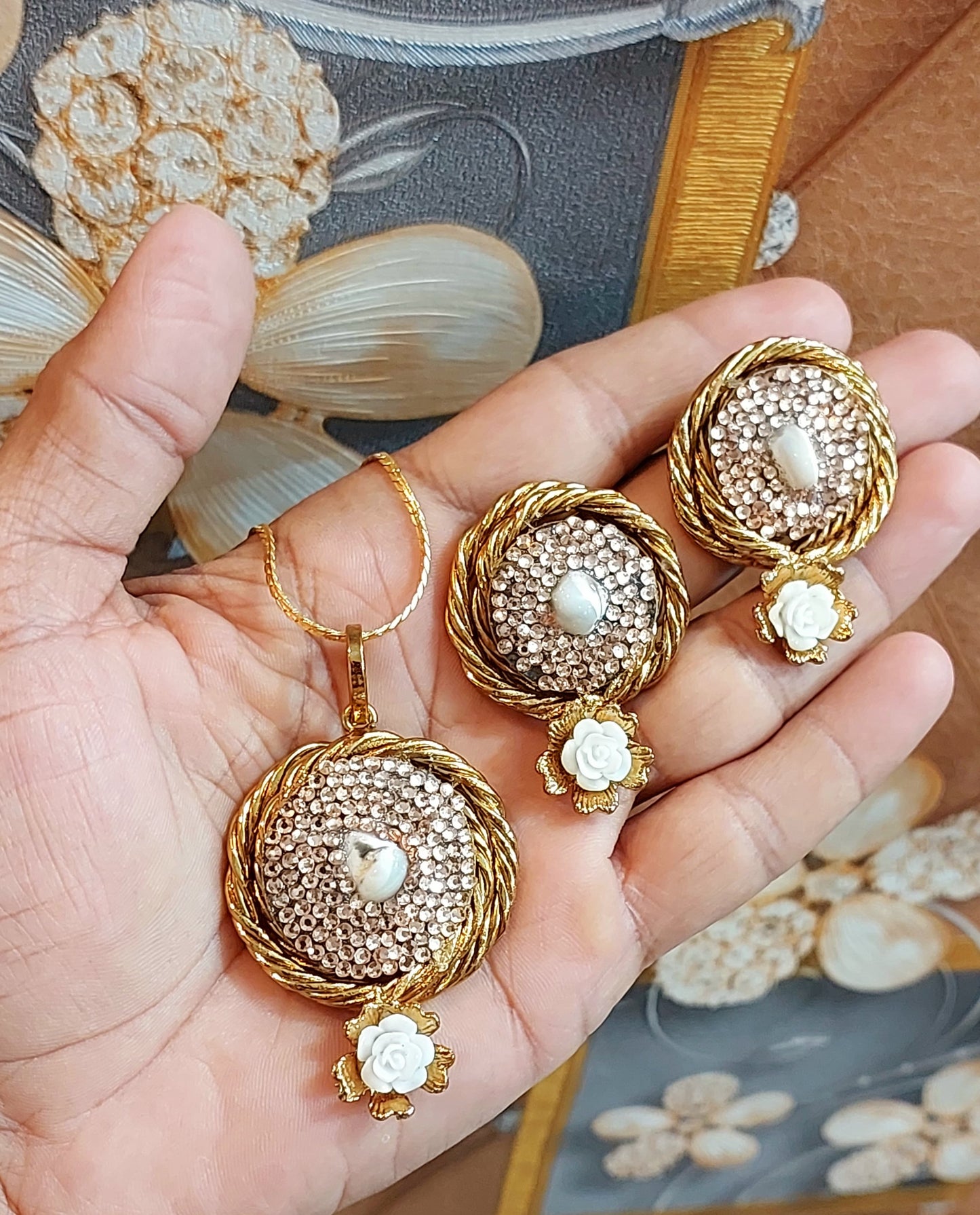 Turkish locket chain set