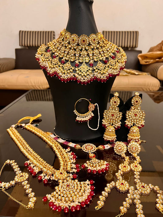 Sheesh Kundan big bridal set