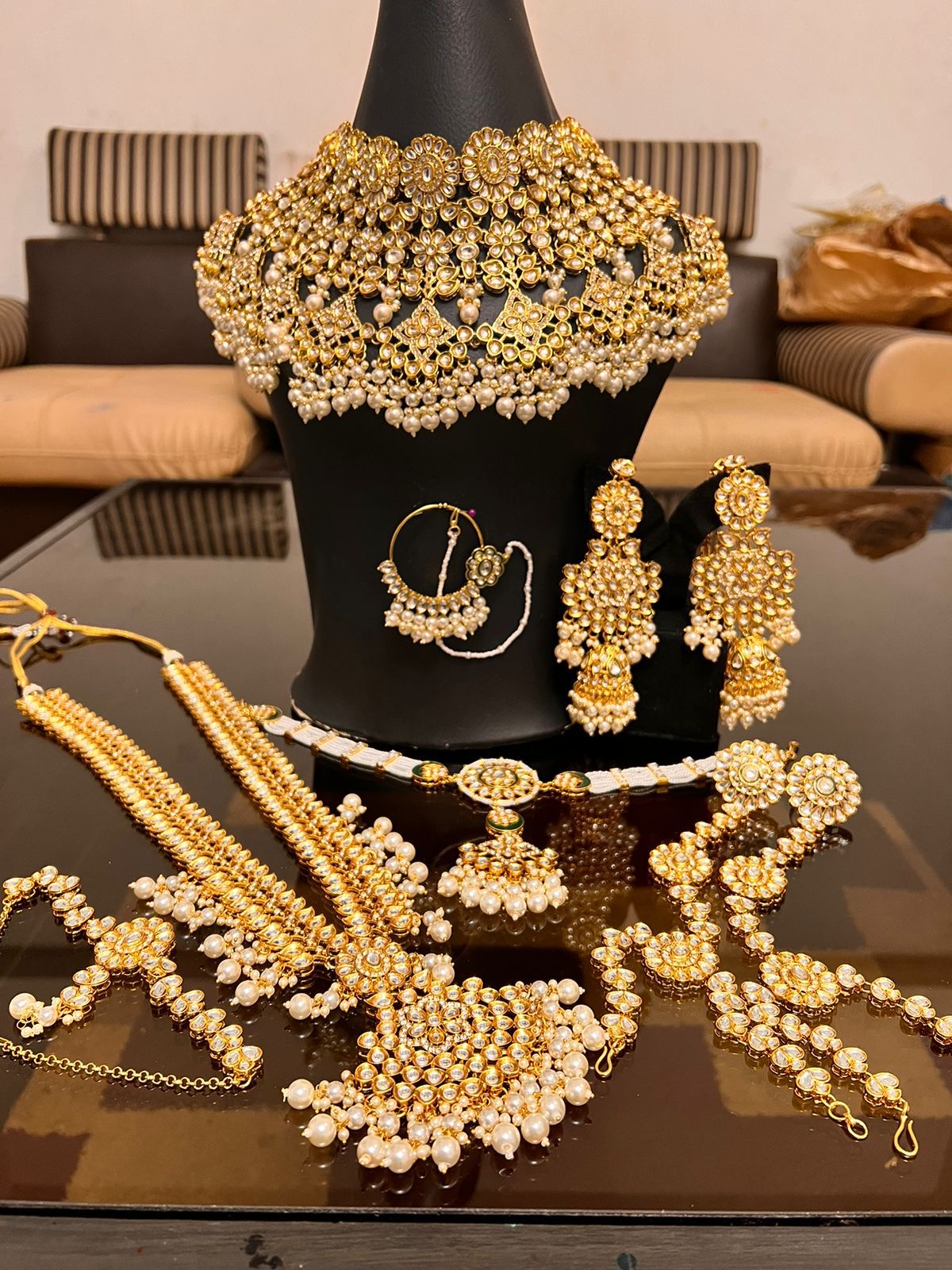 Sheesh Kundan big bridal set