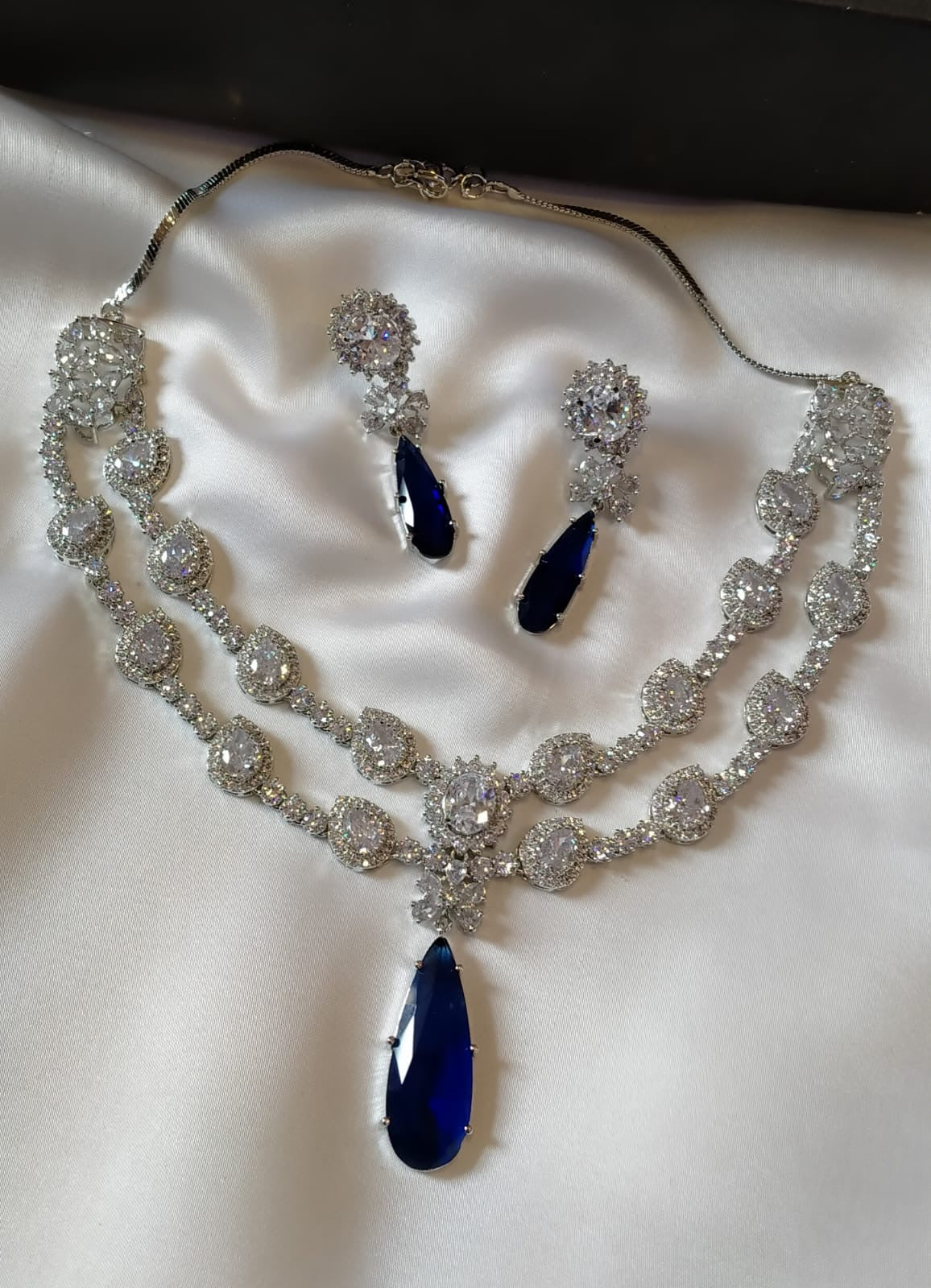 American Diamond Zircon Necklace Set
