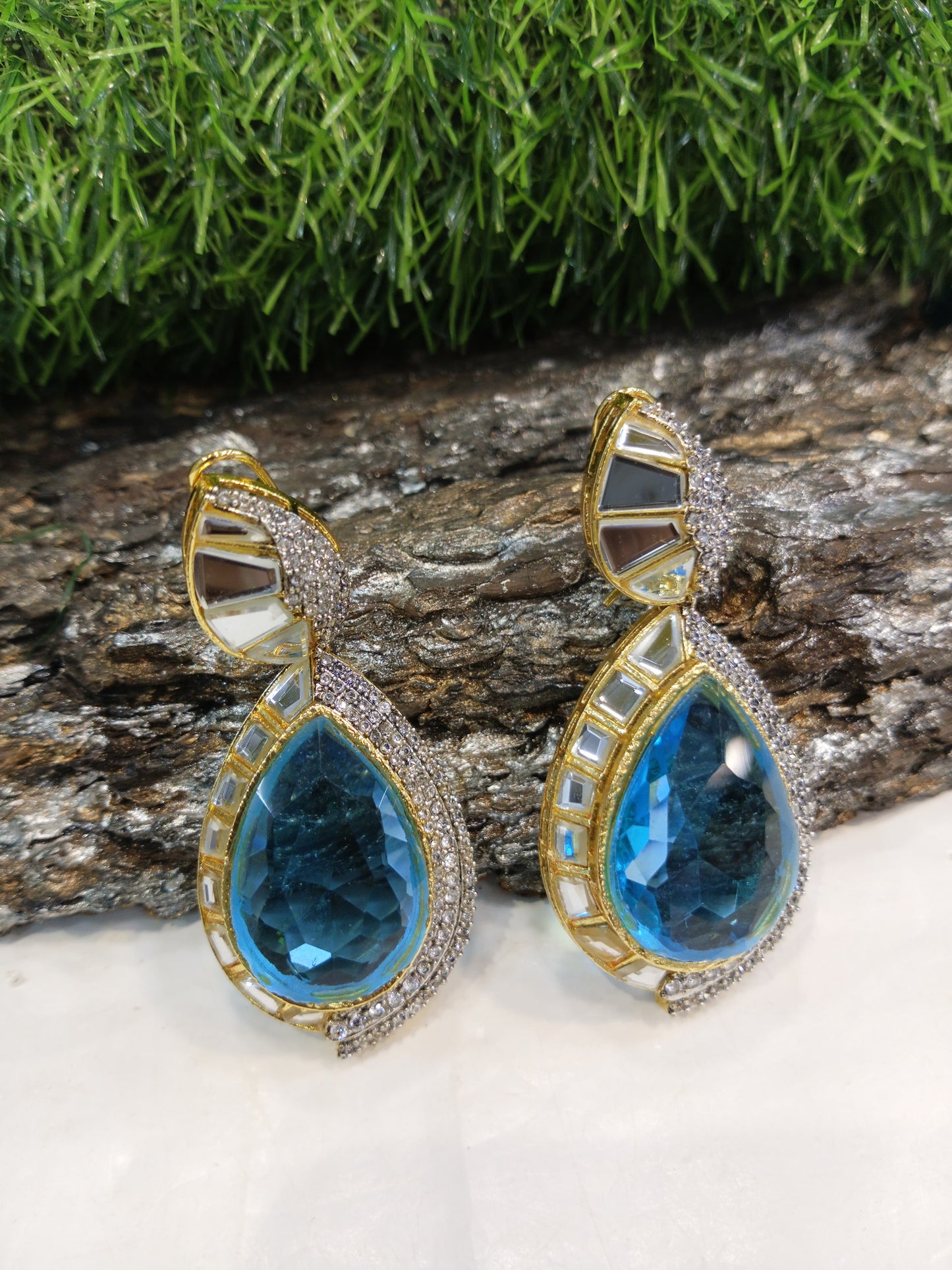*Silver & Gold polished earrings*