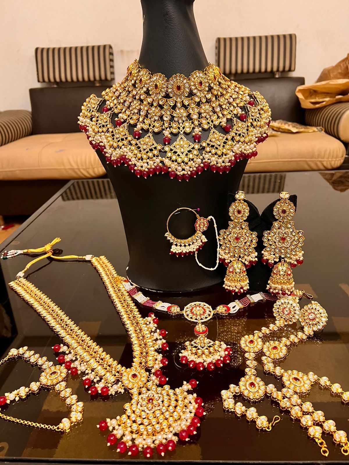 Sheesh Kundan big bridal set