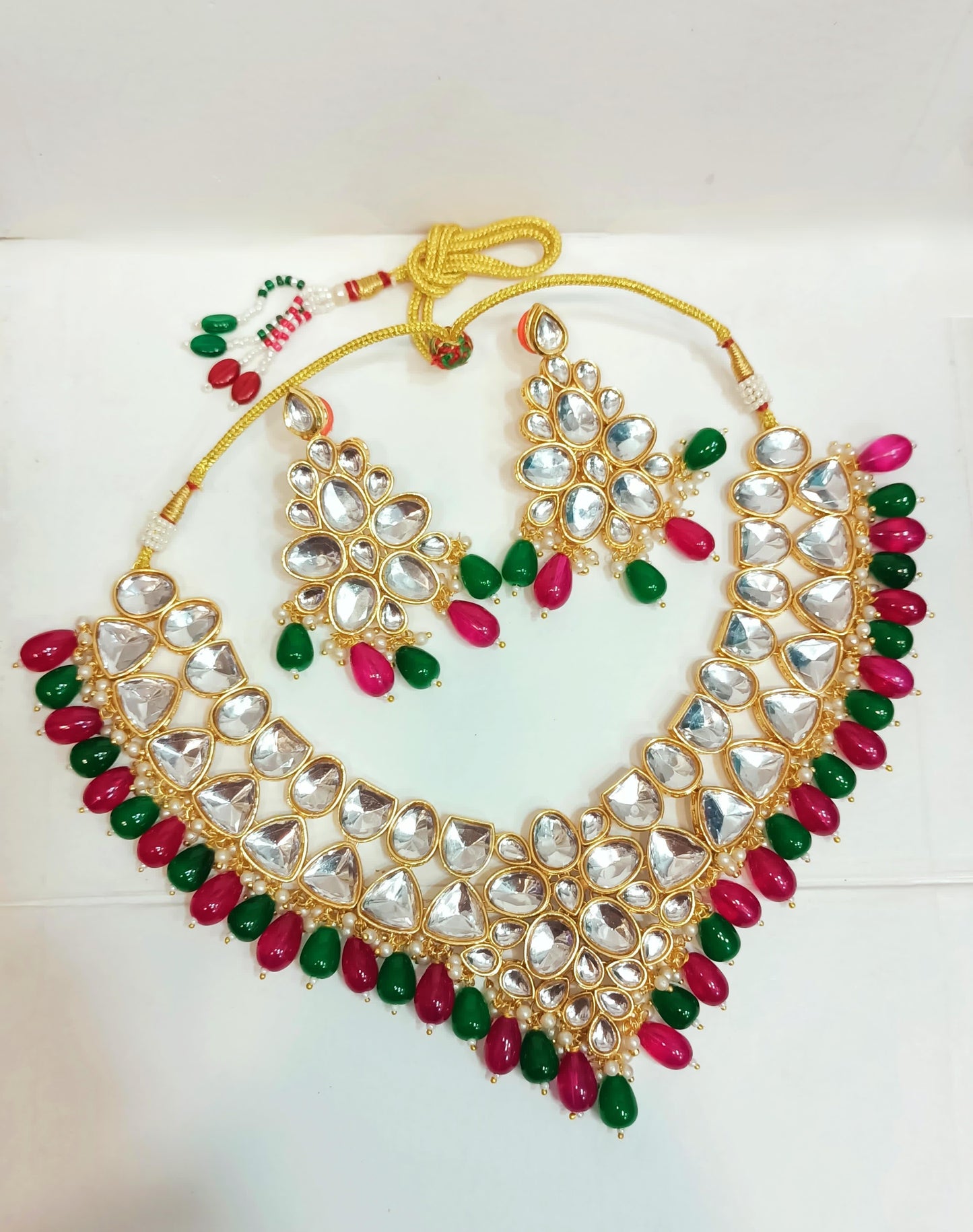 Beautiful Indian Kundan Stylish Necklace Set