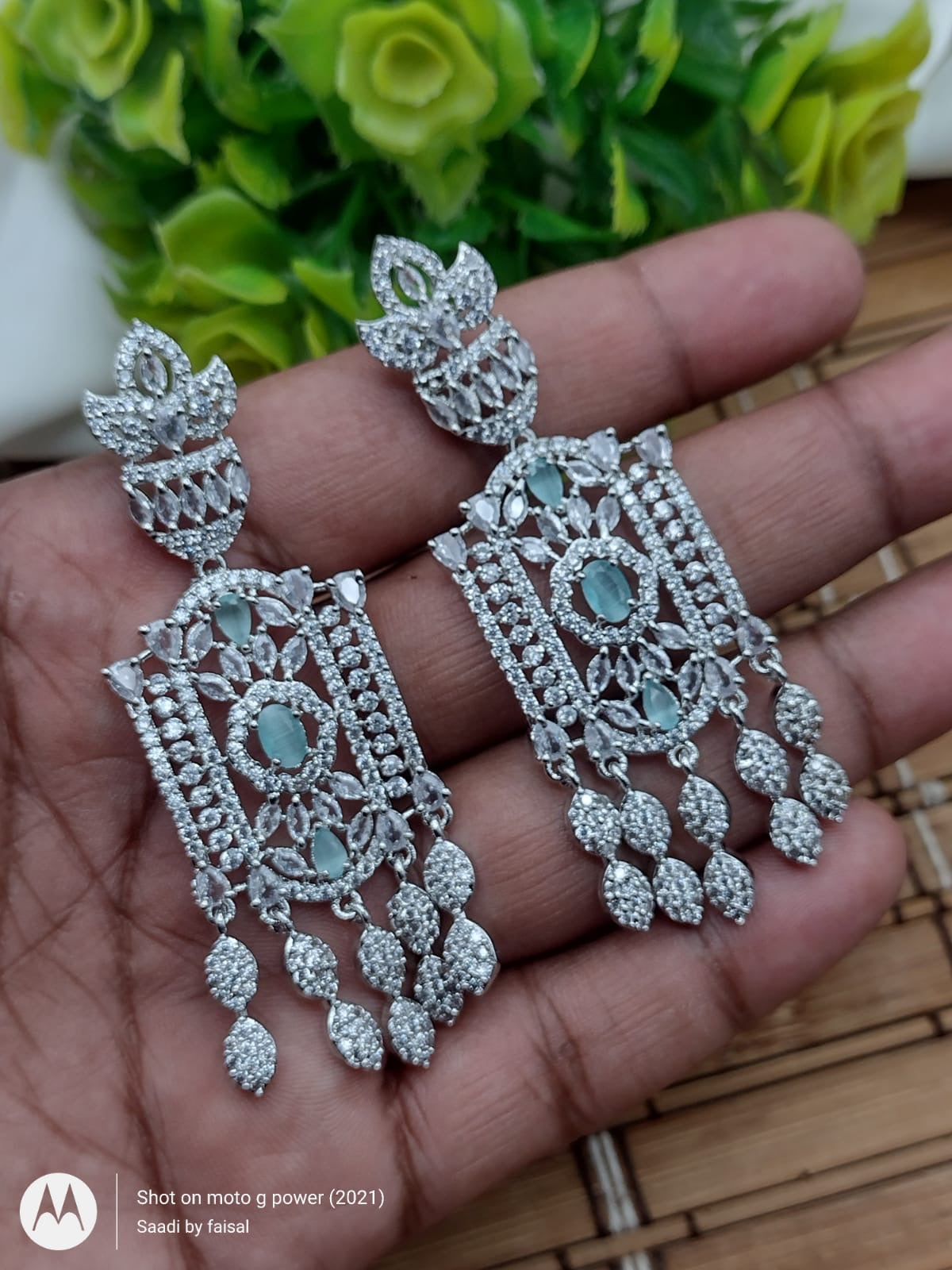Zircon earrings