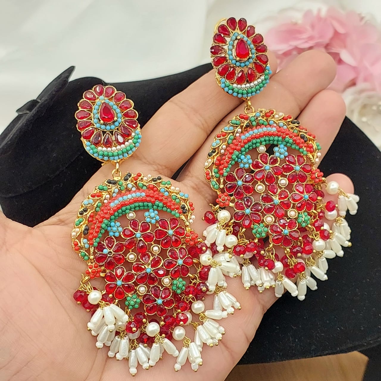 *Nauratan Gajra Earrings*