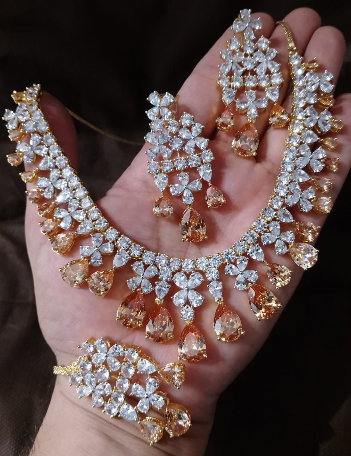 Zircon necklace sets – Noor's Jewellery Collections