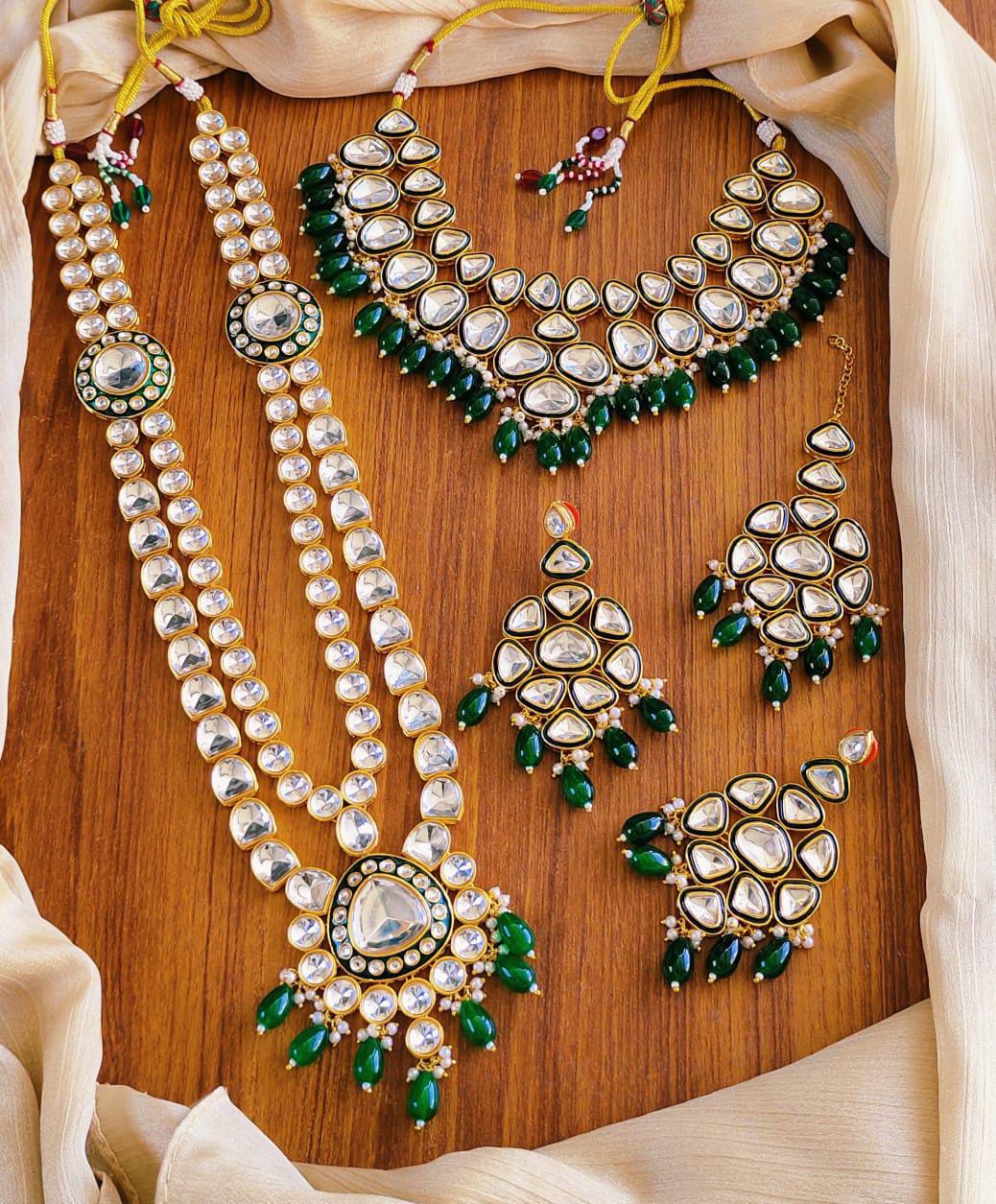 Indian dabbi Kundan Mala set