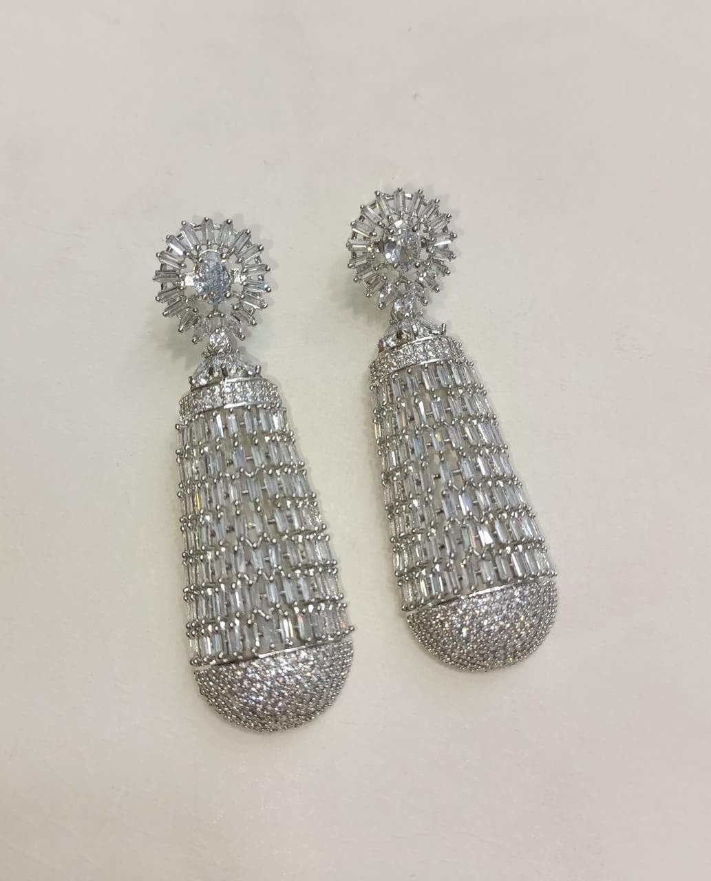 Zircon earrings danglers