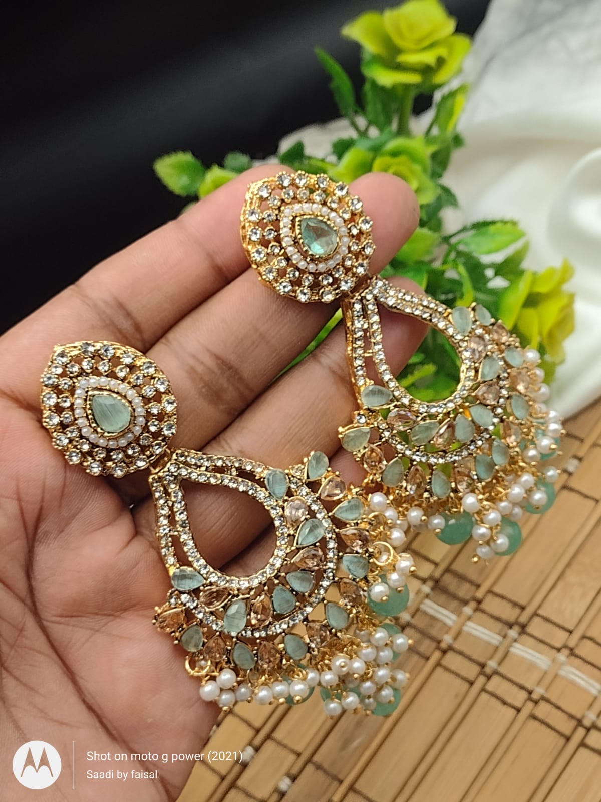 *Stylish Indian Zircon Earrings*