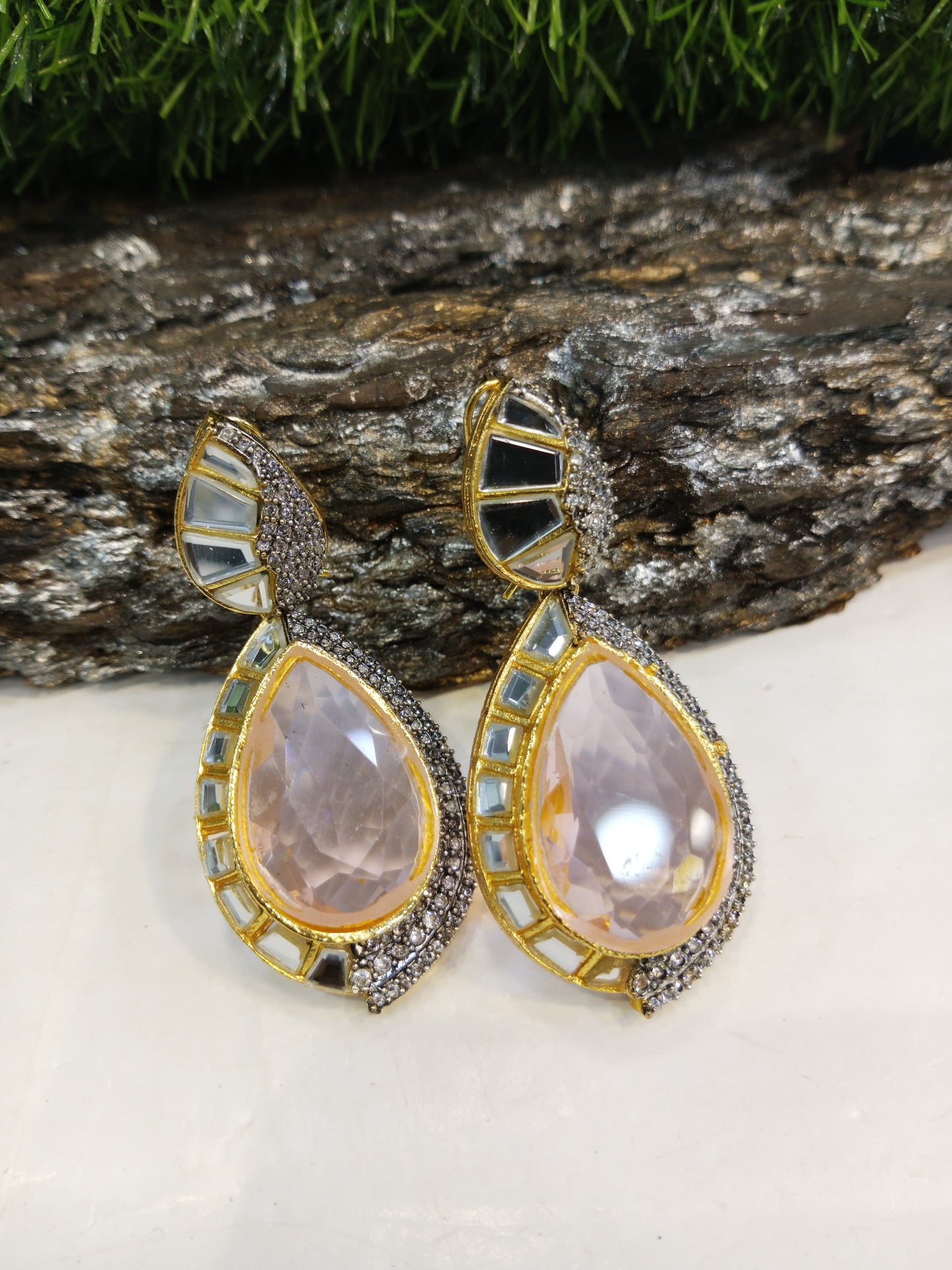 *Silver & Gold polished earrings*