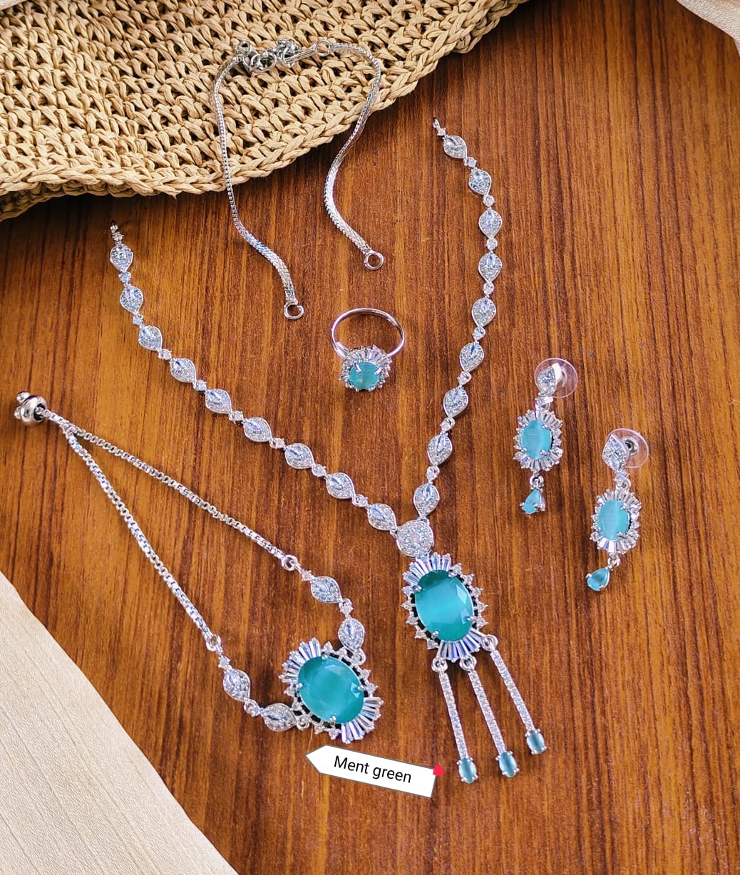 American Diamond Zarcon 4pcs Combo set