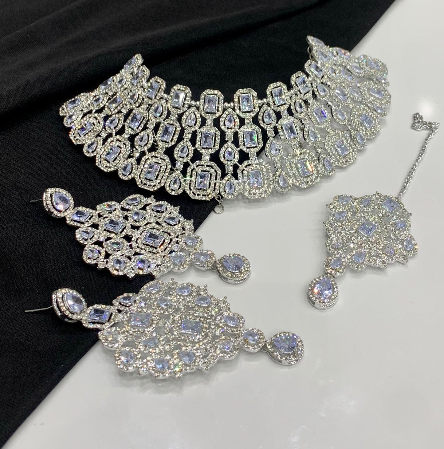 Zircon collor necklace set