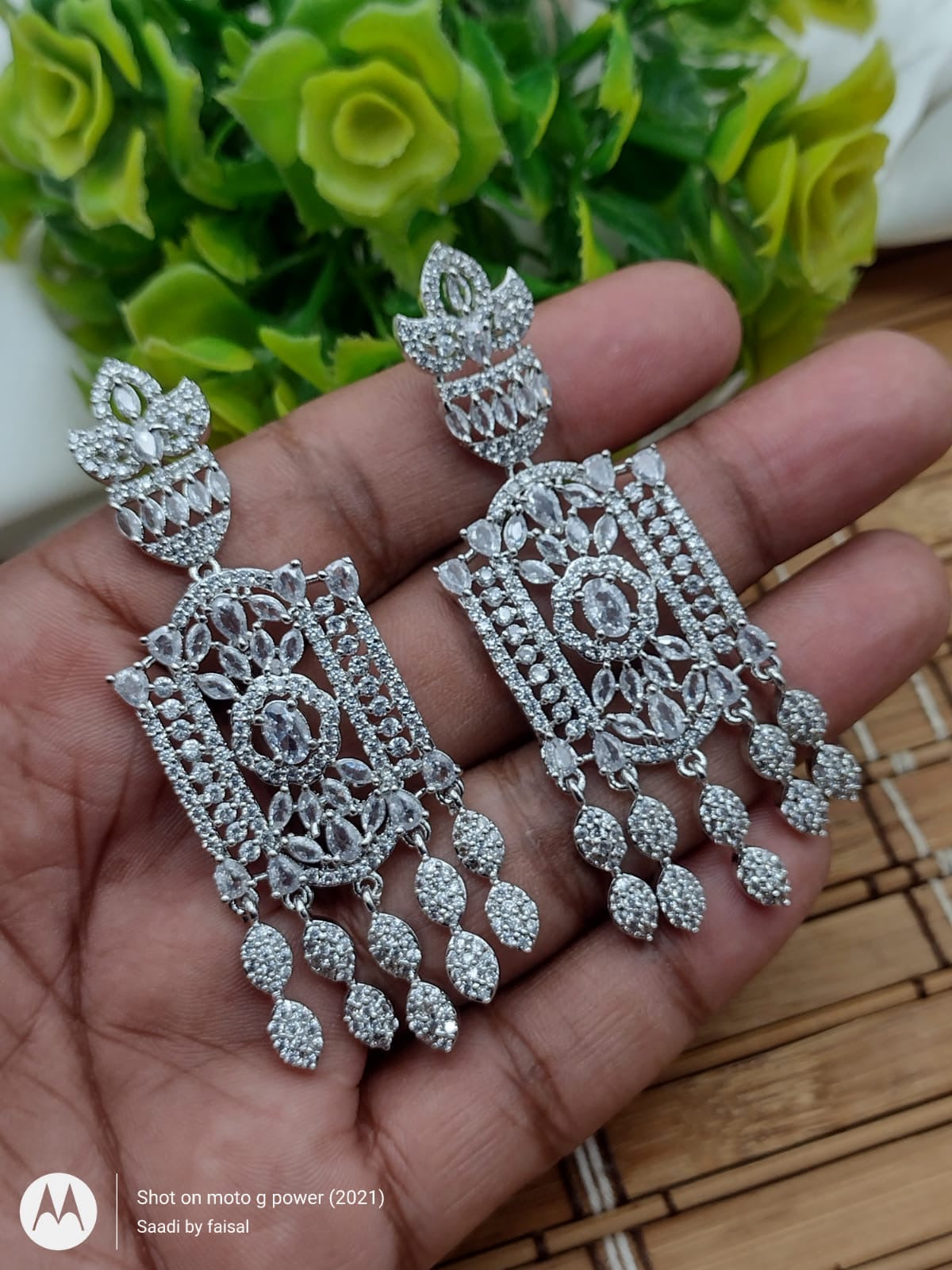 Zircon earrings