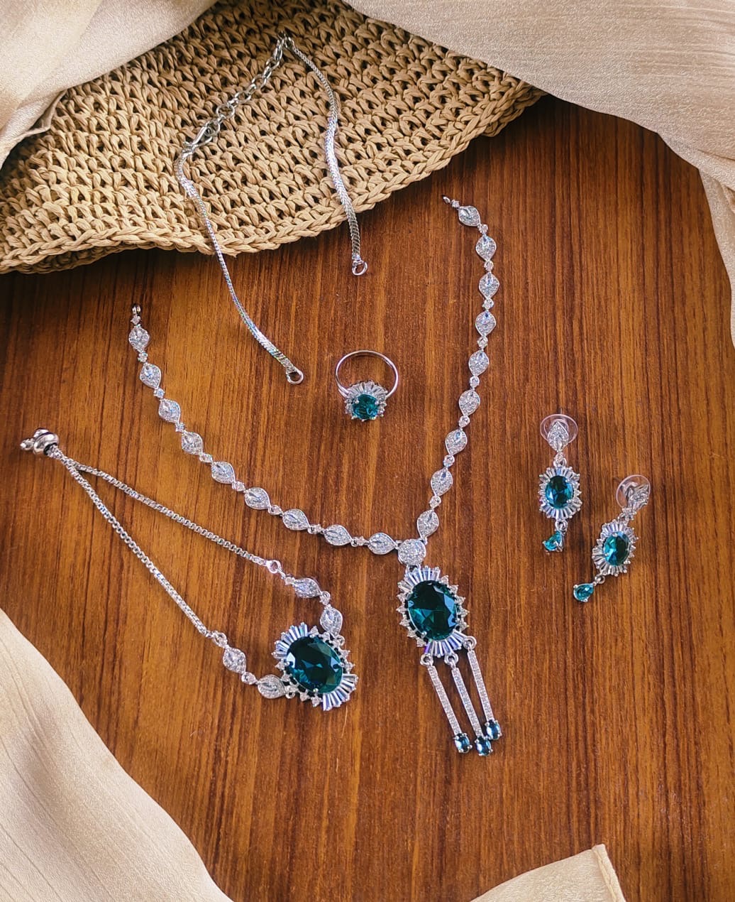 American Diamond Zarcon 4pcs Combo set