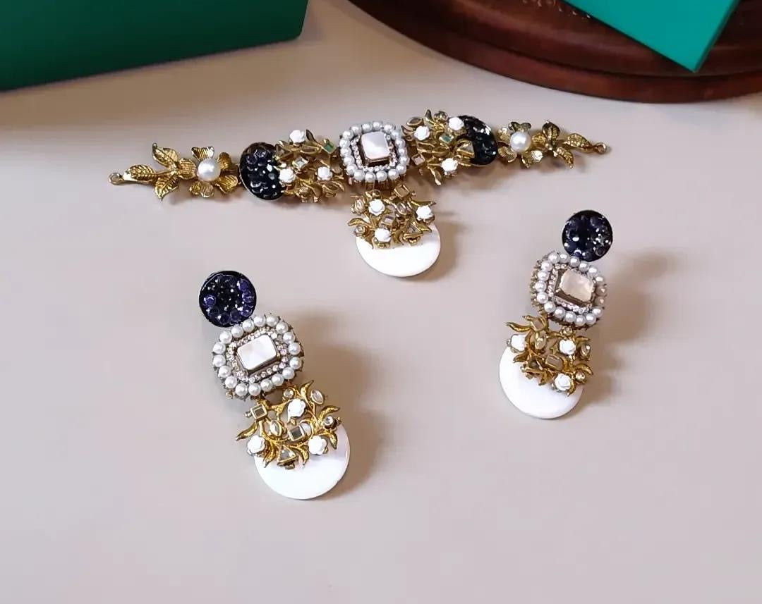 Designer turkish seap stone choker set