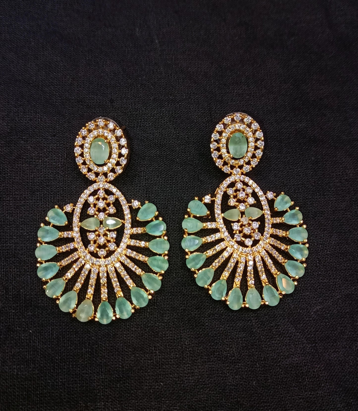 Zircon earrings 2