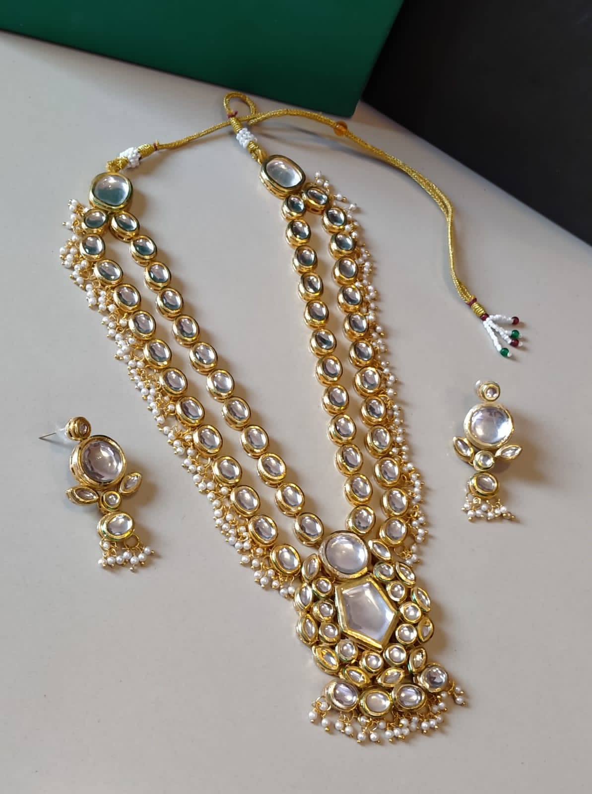 *Kundan pendent motive mala with Back Meenakari price*