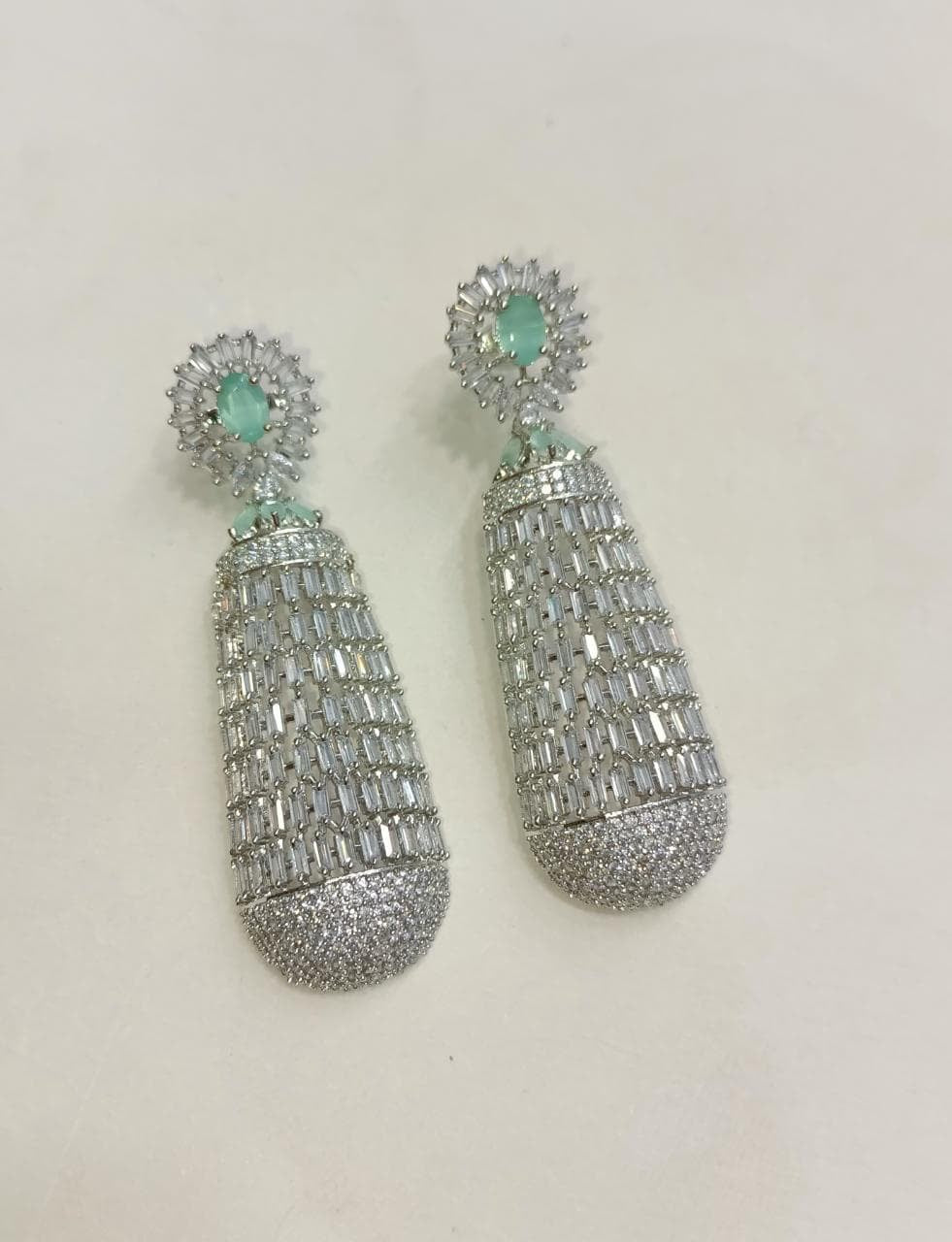 Zircon earrings danglers