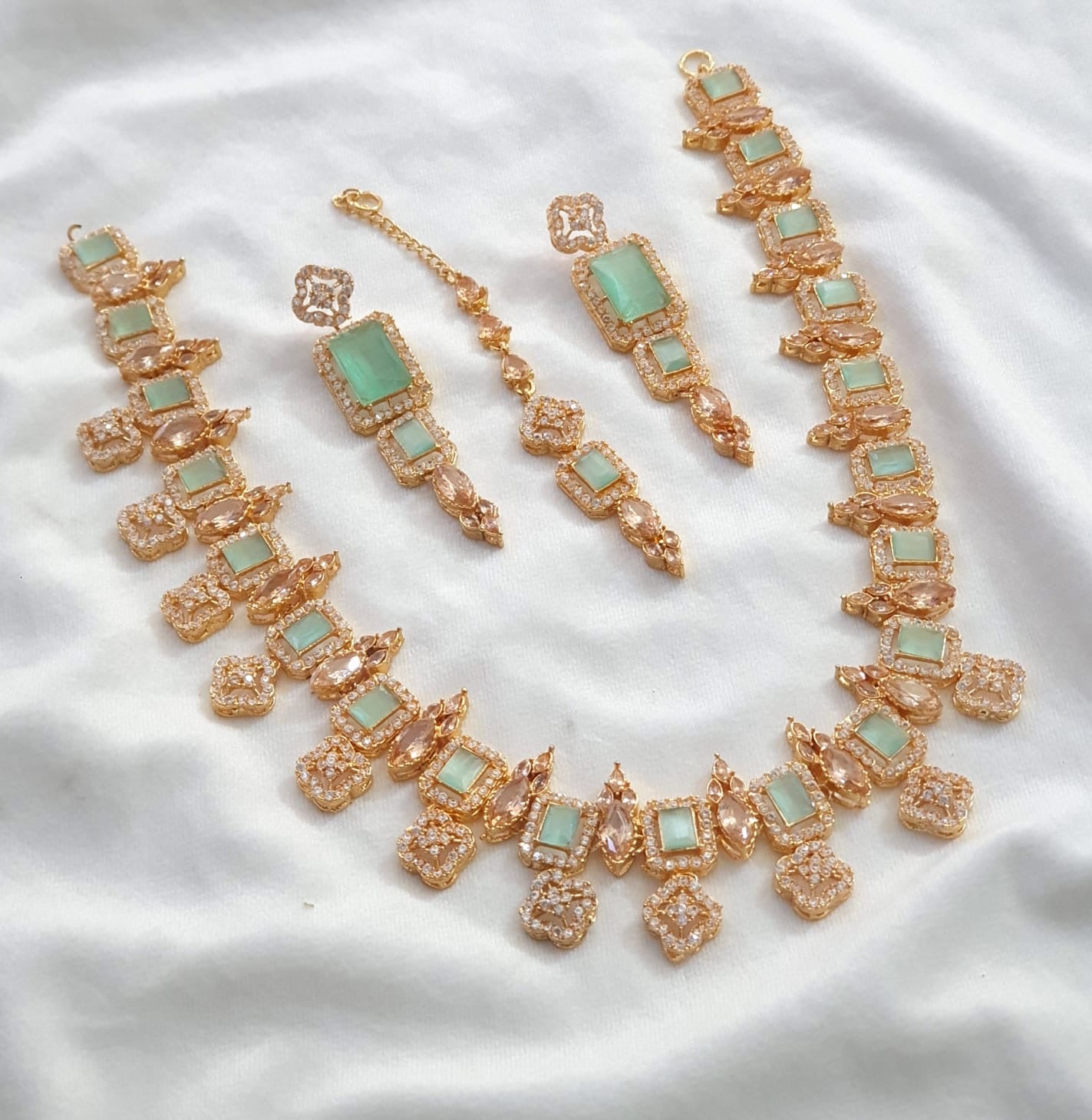 *Zircon Mala Set with Bindiya*