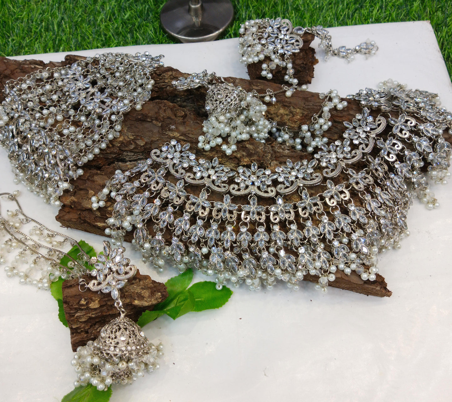 *Silver Bridal Sets with Bindiya and Jhommarrr*