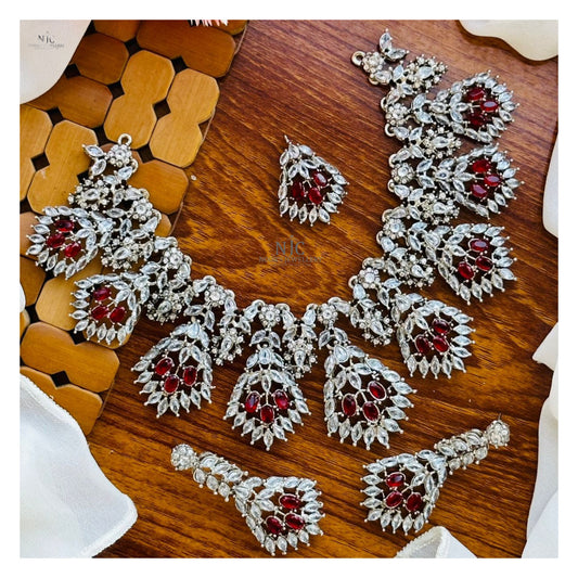 Designer collection necklace set steel polish