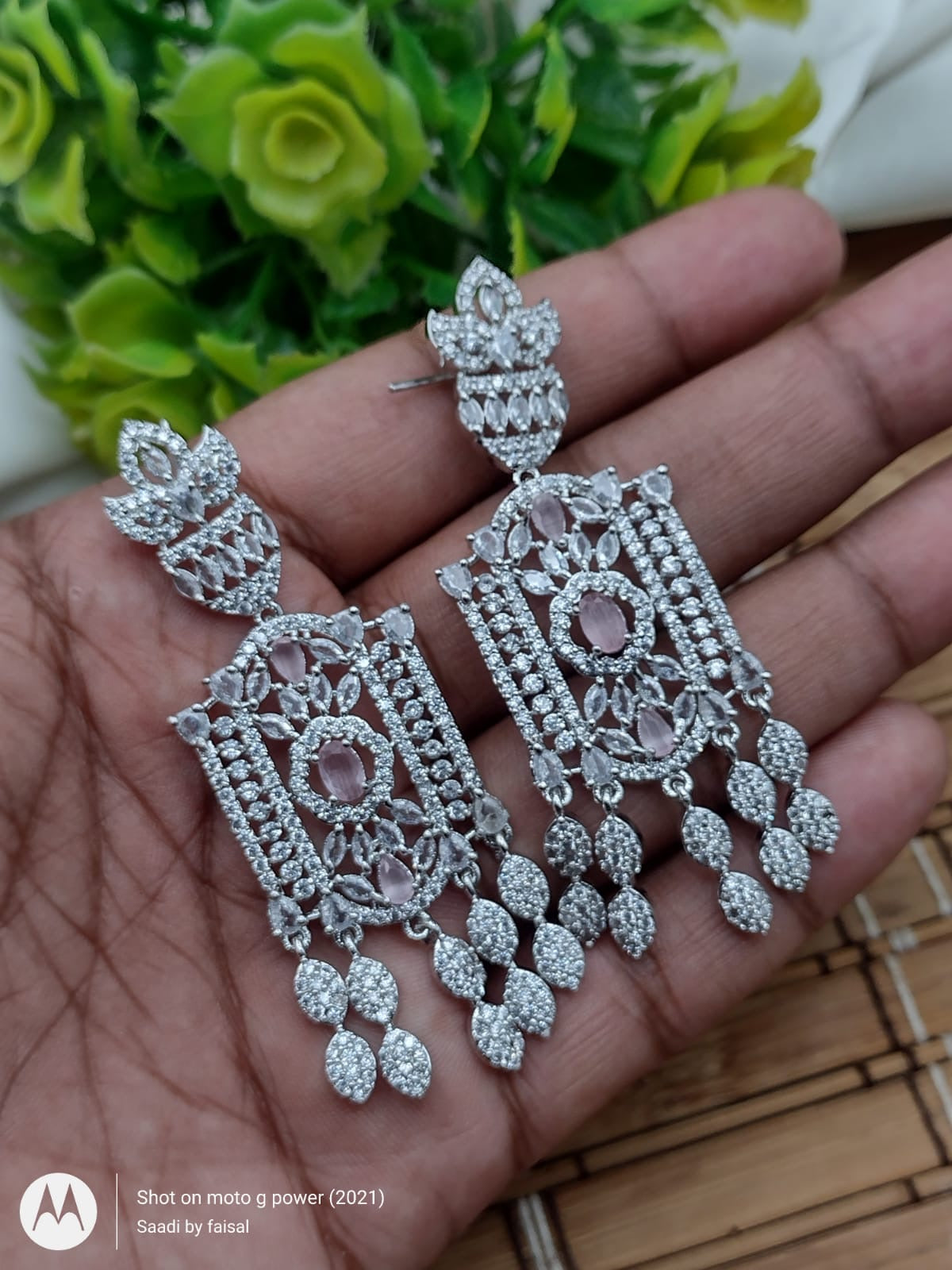 Zircon earrings