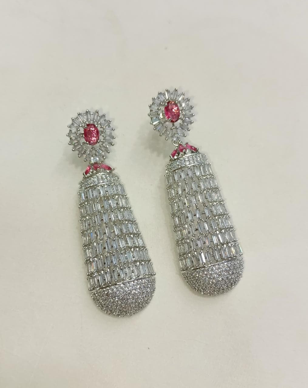 Zircon earrings danglers