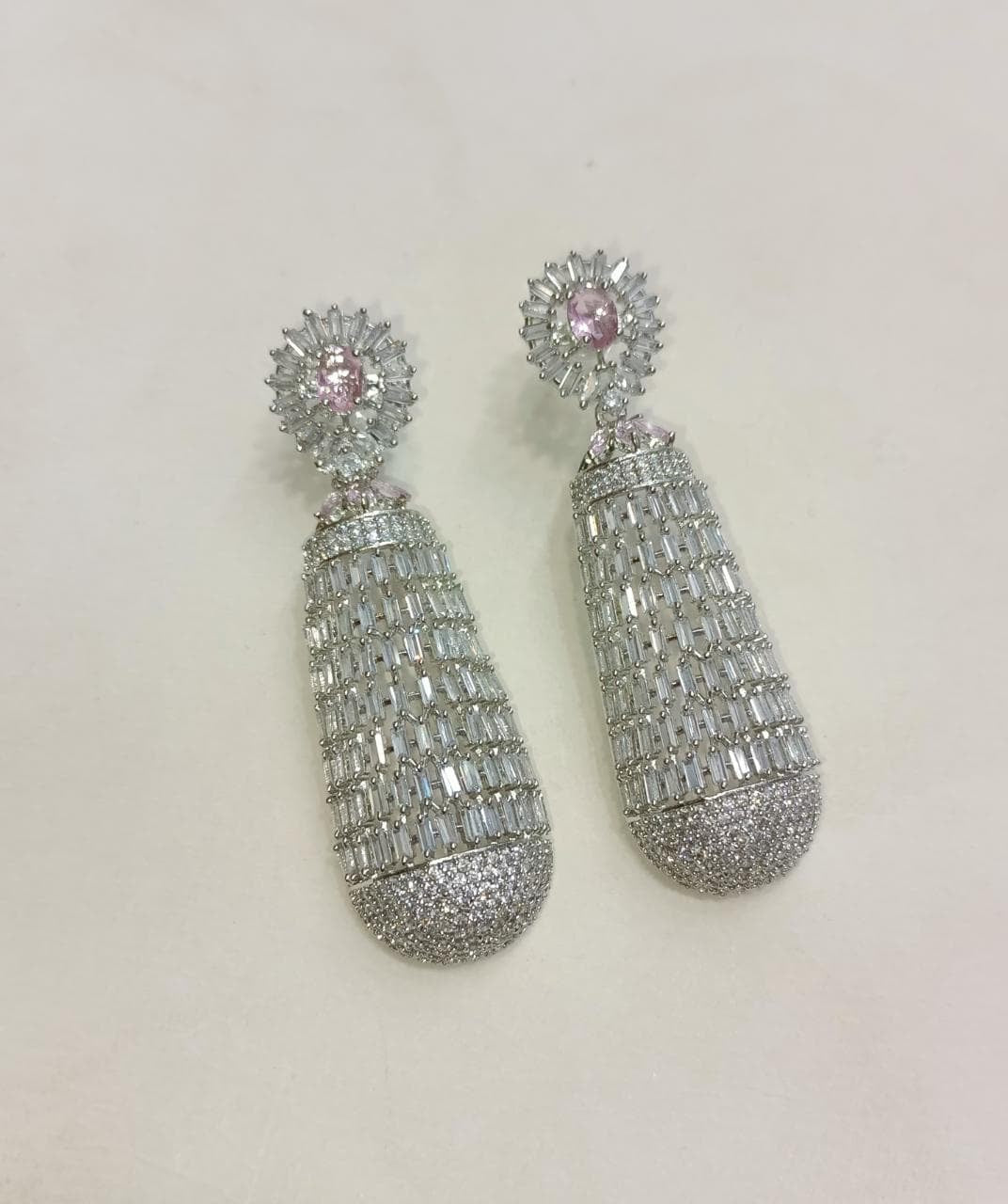 Zircon earrings danglers