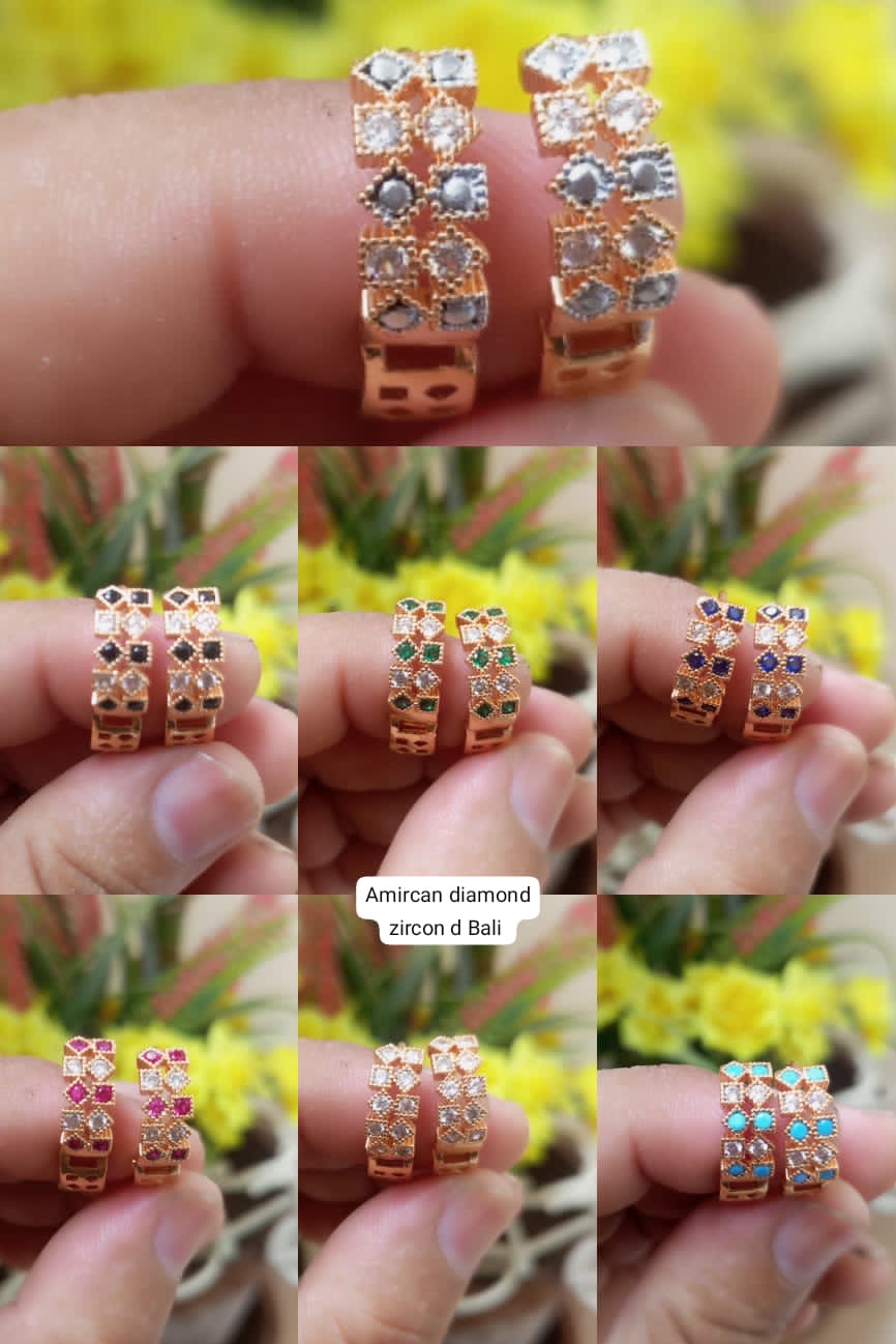 American Zircon Gold Plated Bali