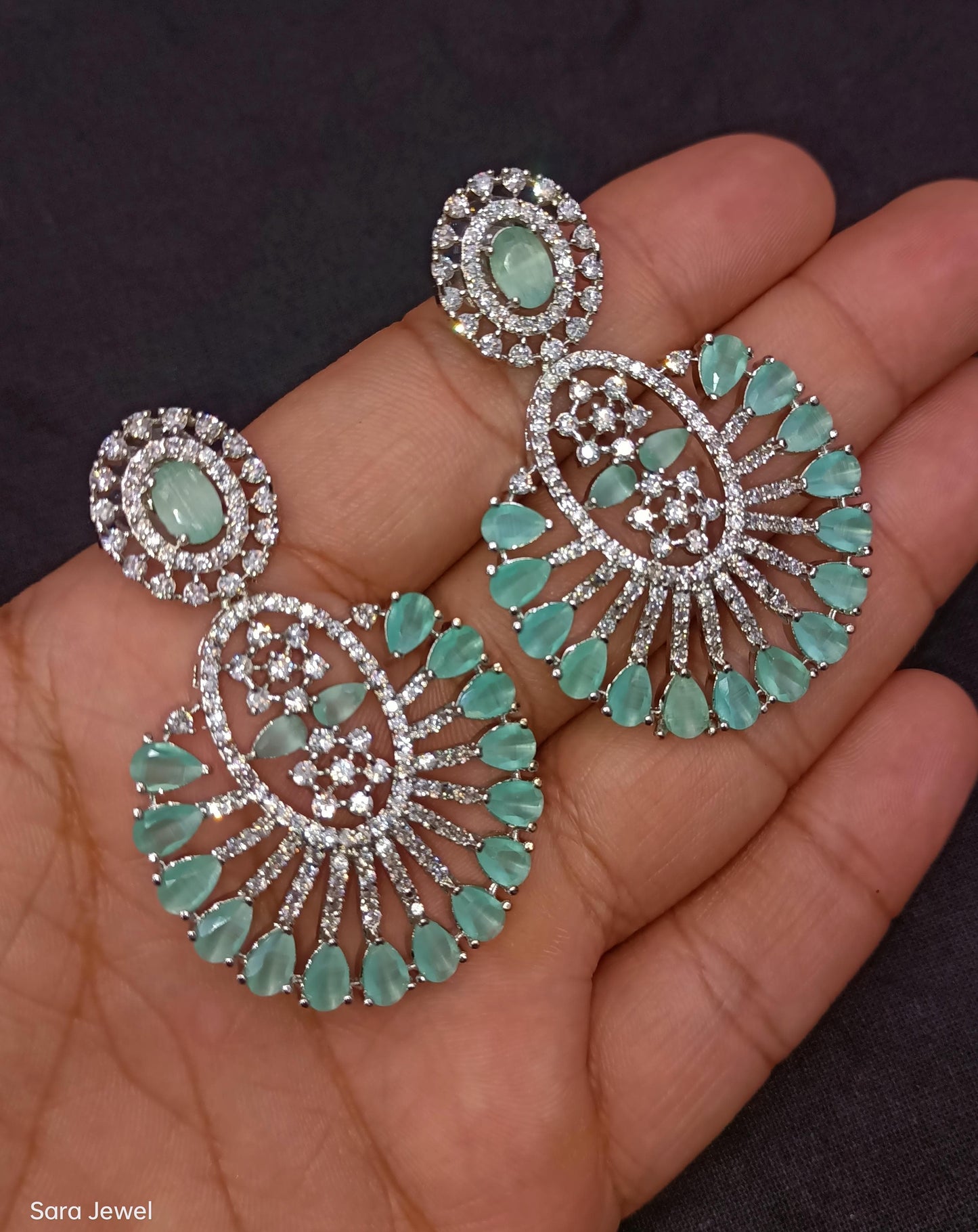 Zircon earrings 2