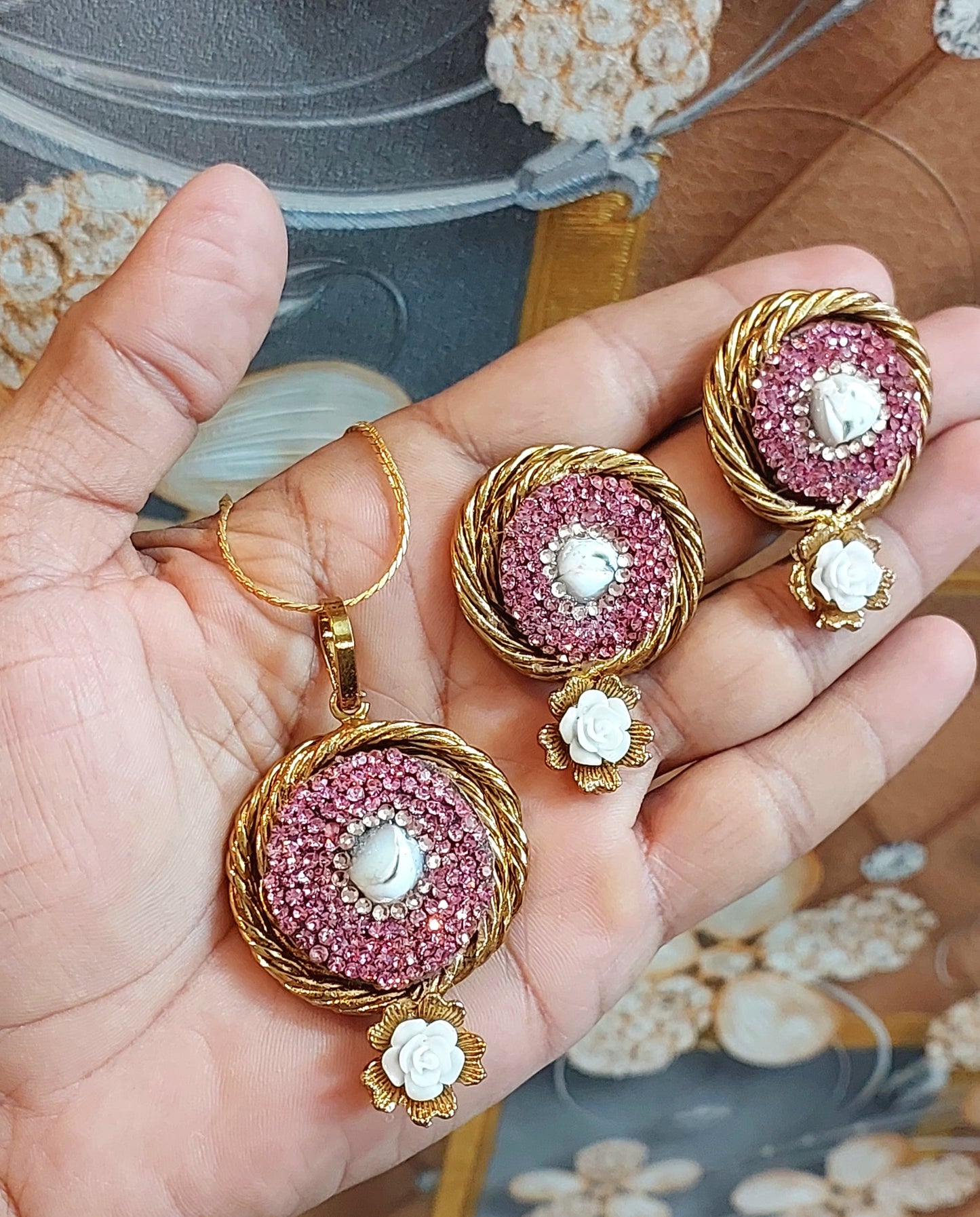 Turkish locket chain set