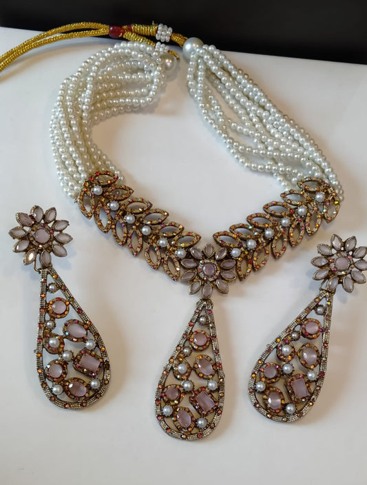 Handmade real stone sets with earrings