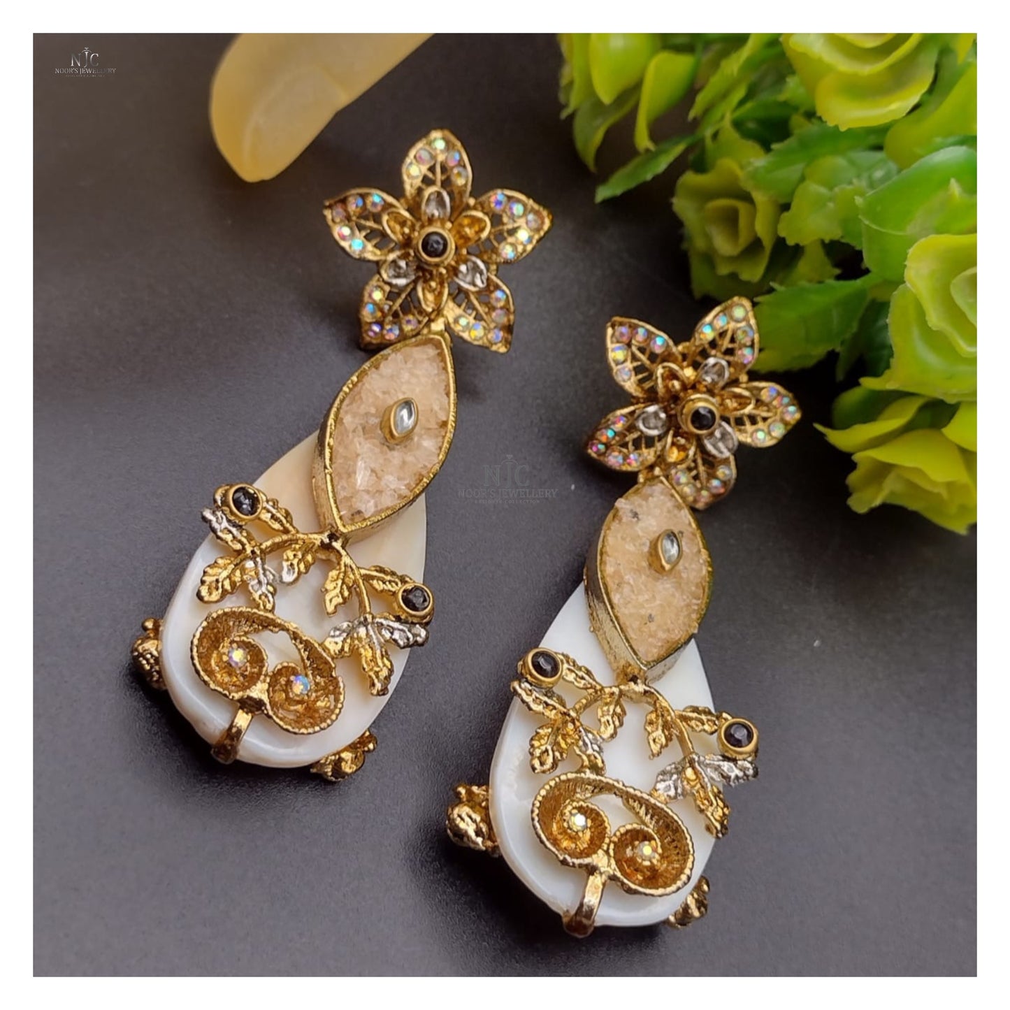 Indian style crush earrings