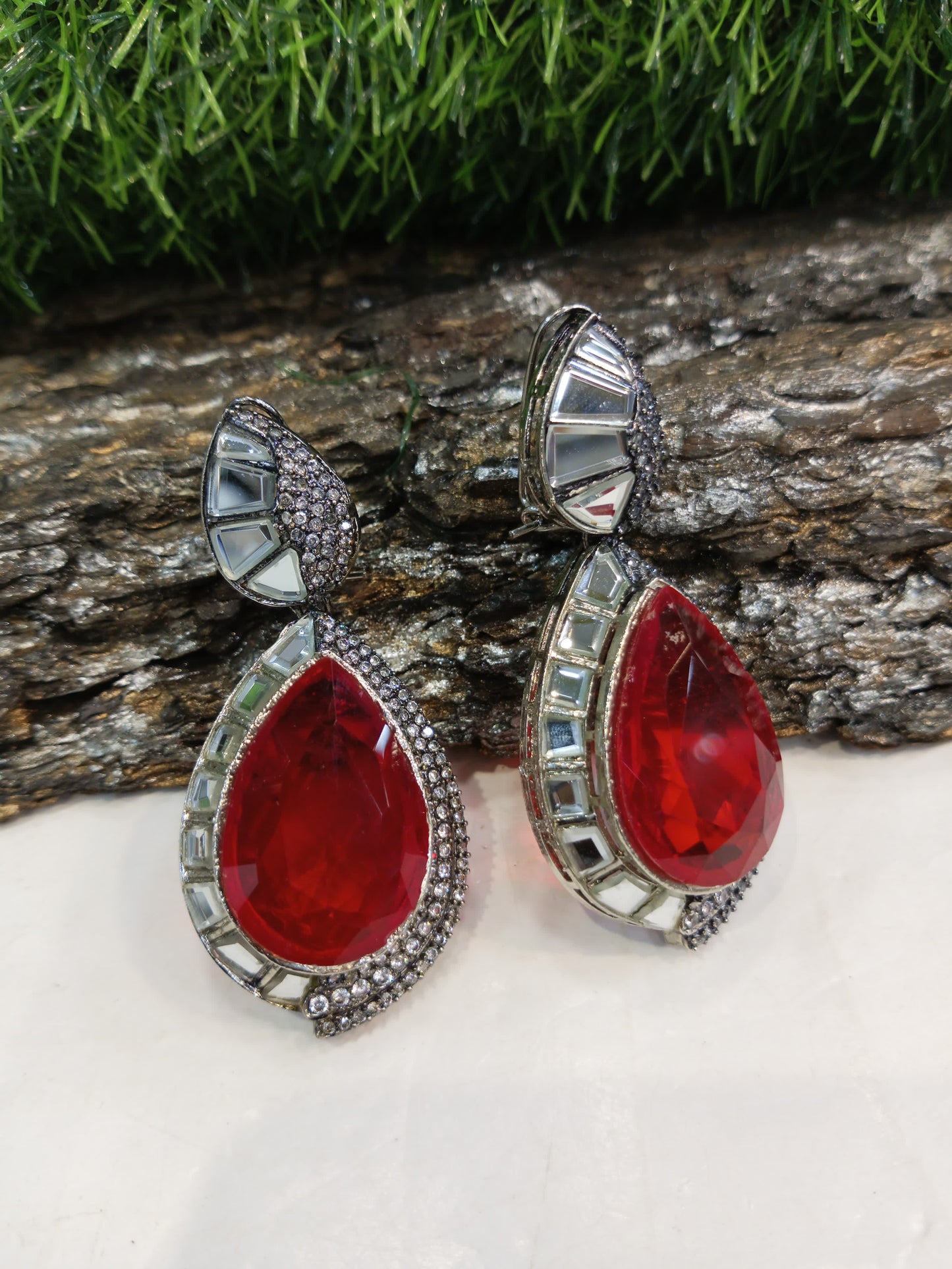 *Silver & Gold polished earrings*