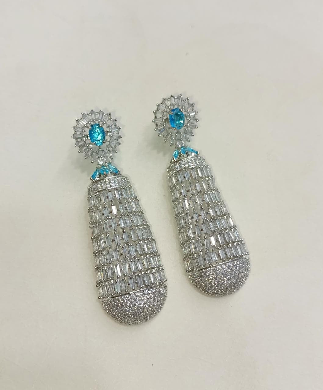 Zircon earrings danglers