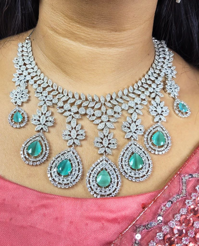 AD zircon Designer necklace set