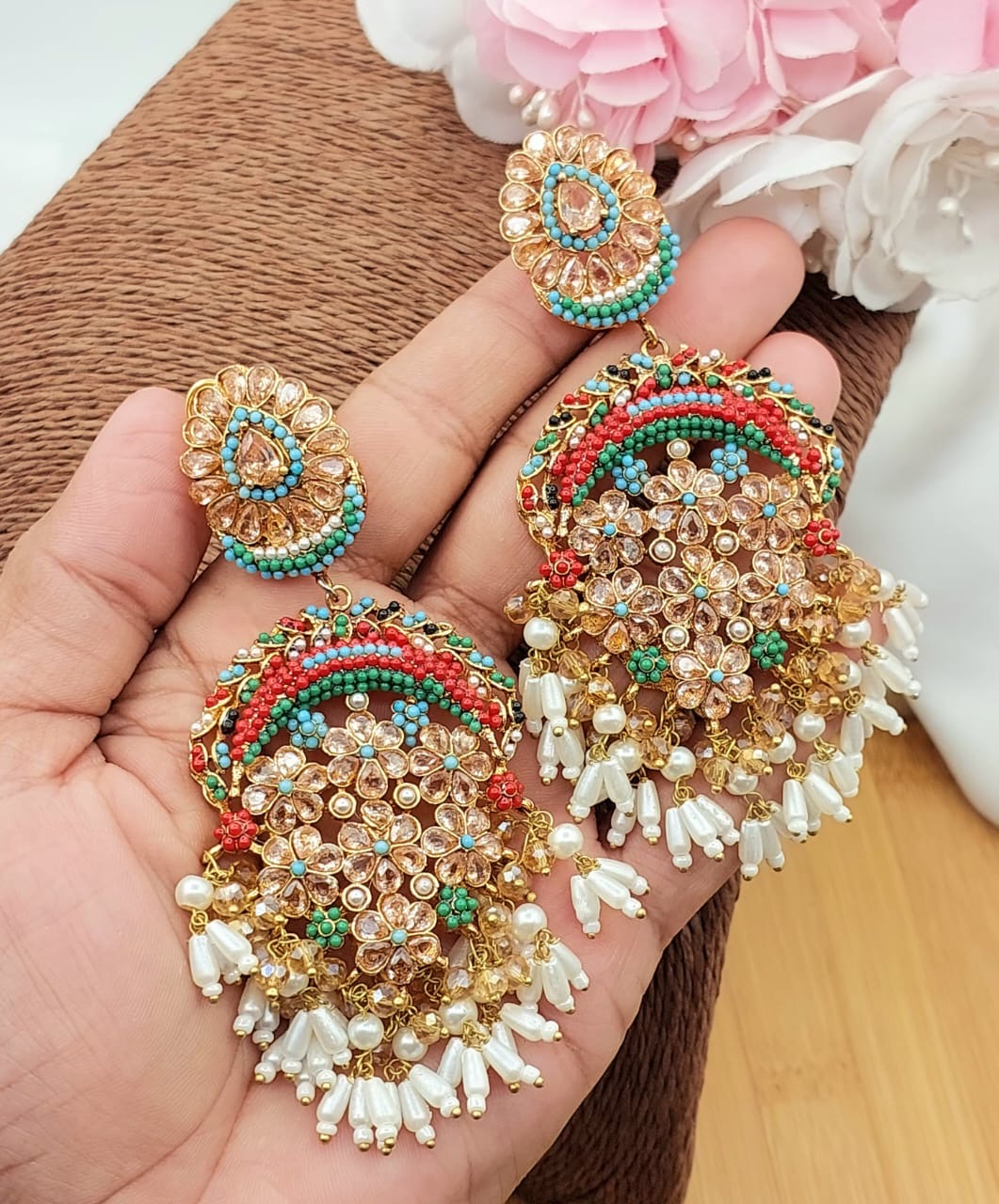 *Nauratan Gajra Earrings*
