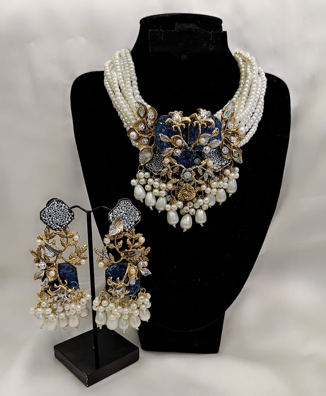 Designer collection Handmade turkish work chokkar with big size earrings