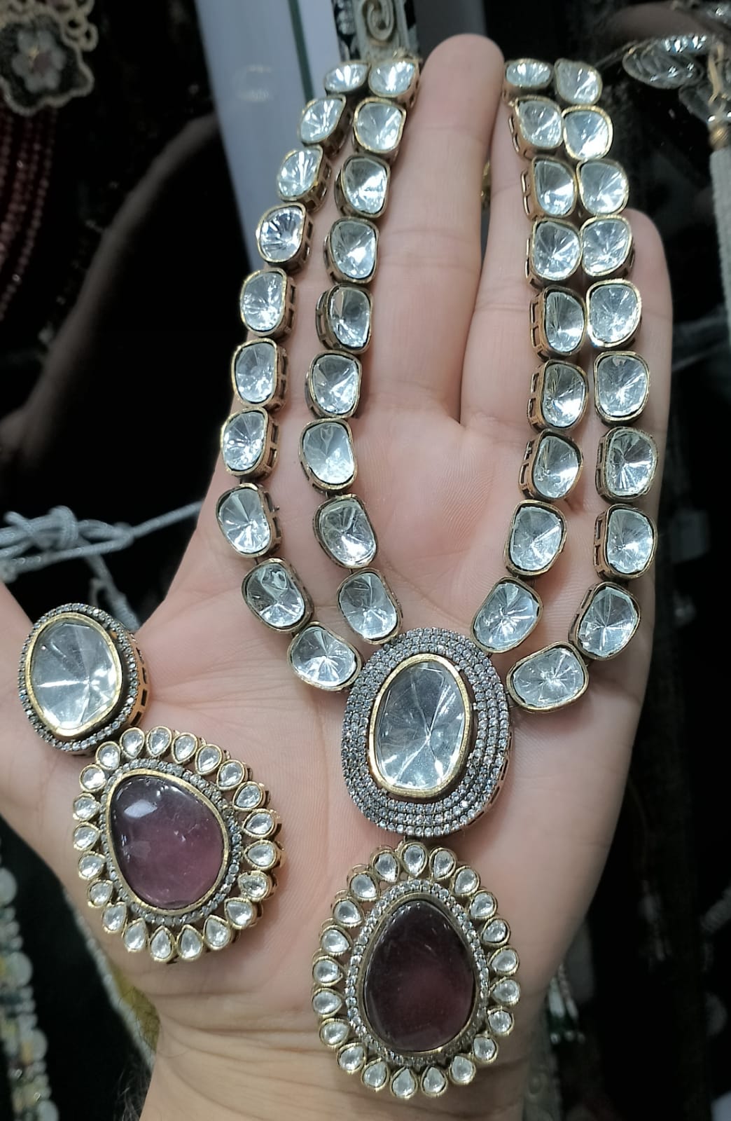 Kundan necklace set