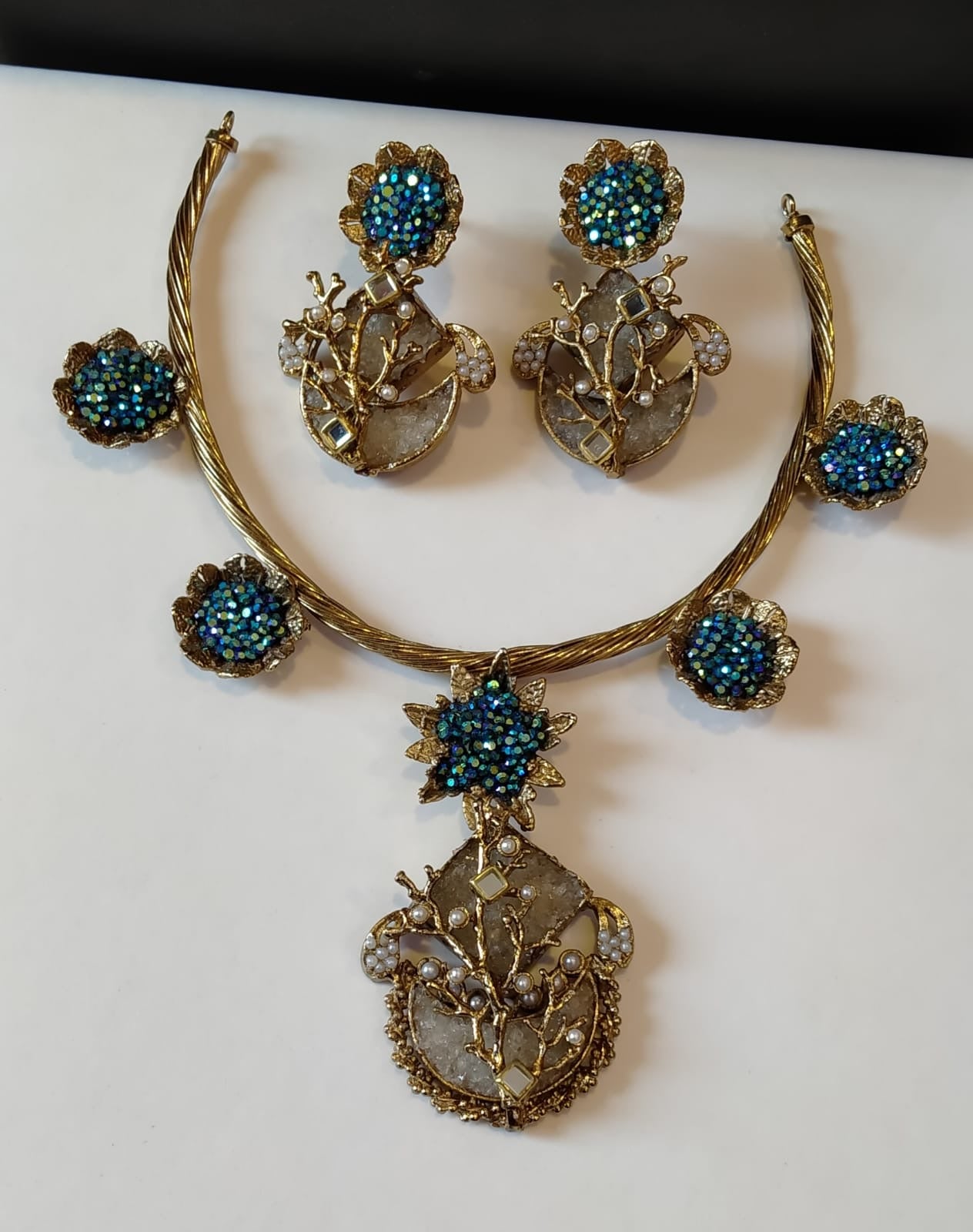 Handmade Turkish stones necklace set