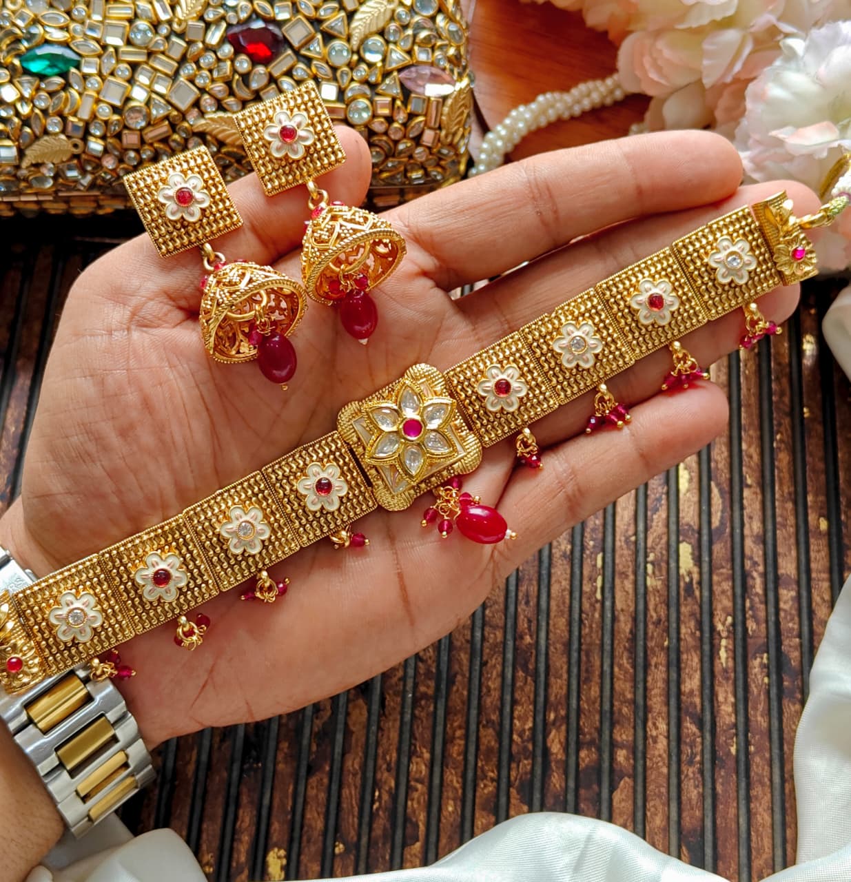 Beautiful🌸 South Indian Rajwari 💫 🌸Choker Set
