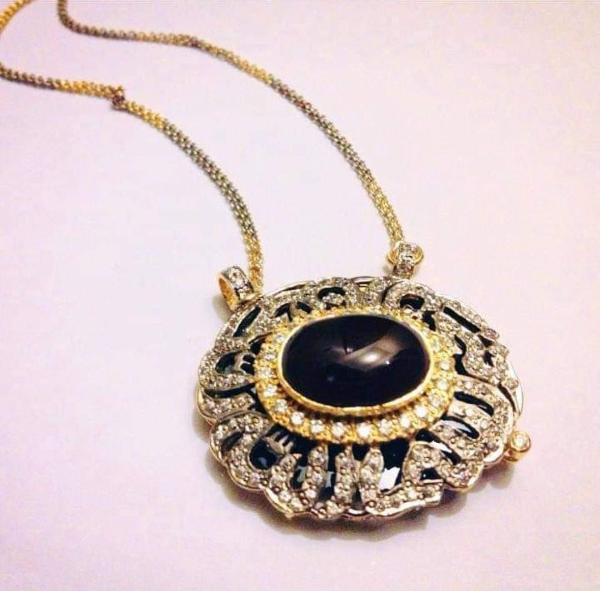 *Made to Order, Kalma Pendant with real stones*