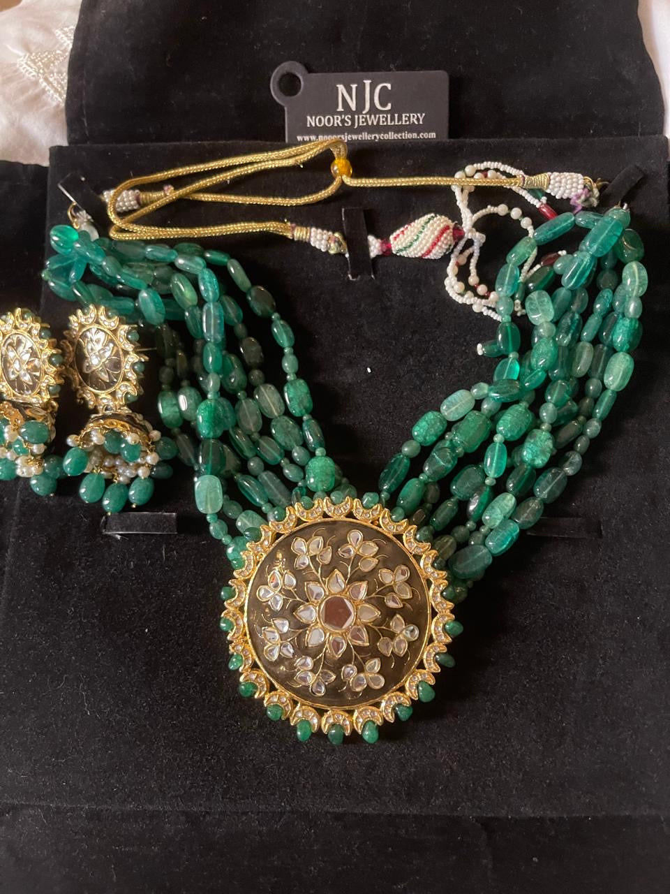 *Made to order, Statement choker set real stones kundan, with back meena kari gold plated*