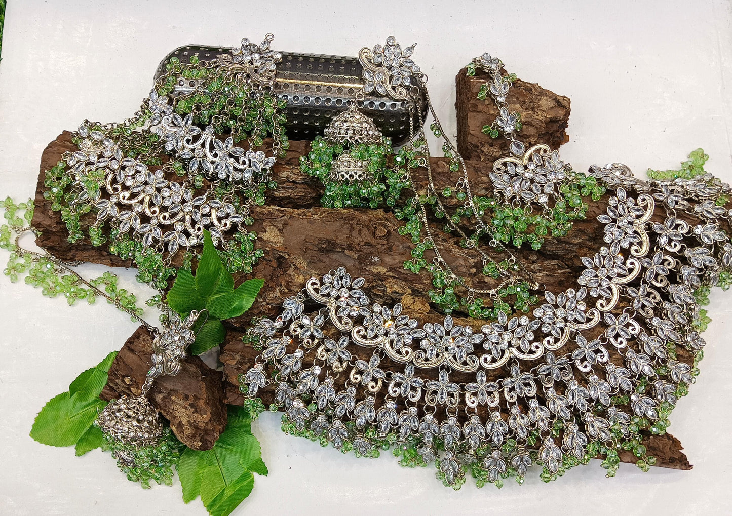 *Silver Bridal Sets with Bindiya and Jhommarrr*