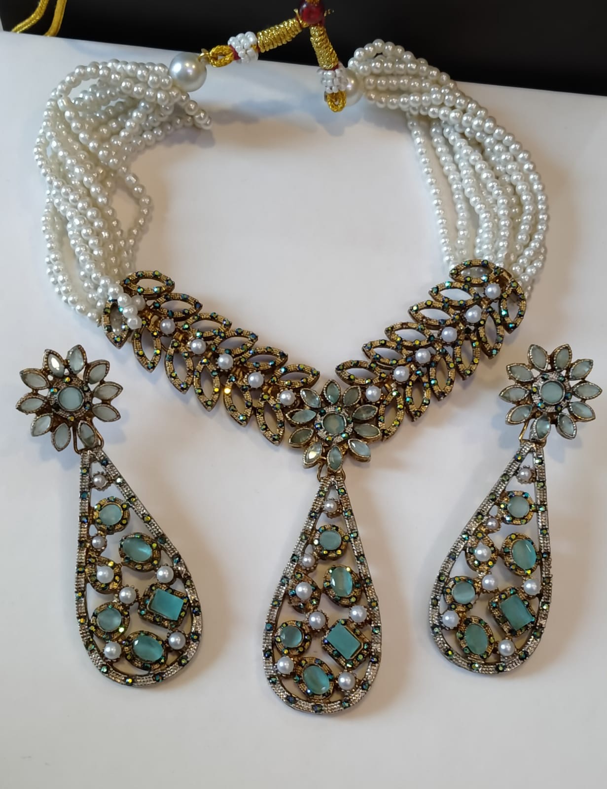 Handmade real stone sets with earrings